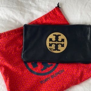 Tory Burch Black Leather Clutch